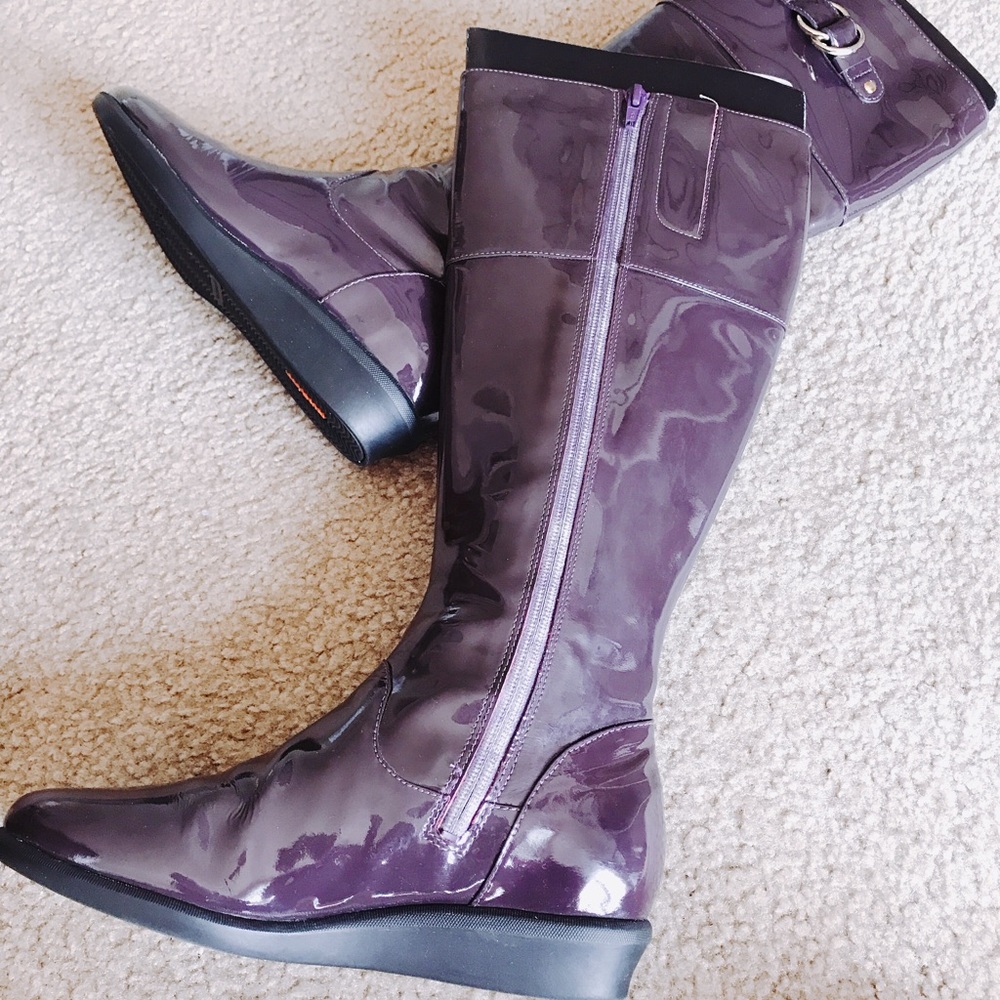 Cole Haan Rain Boots Patent Leather Size 6.5